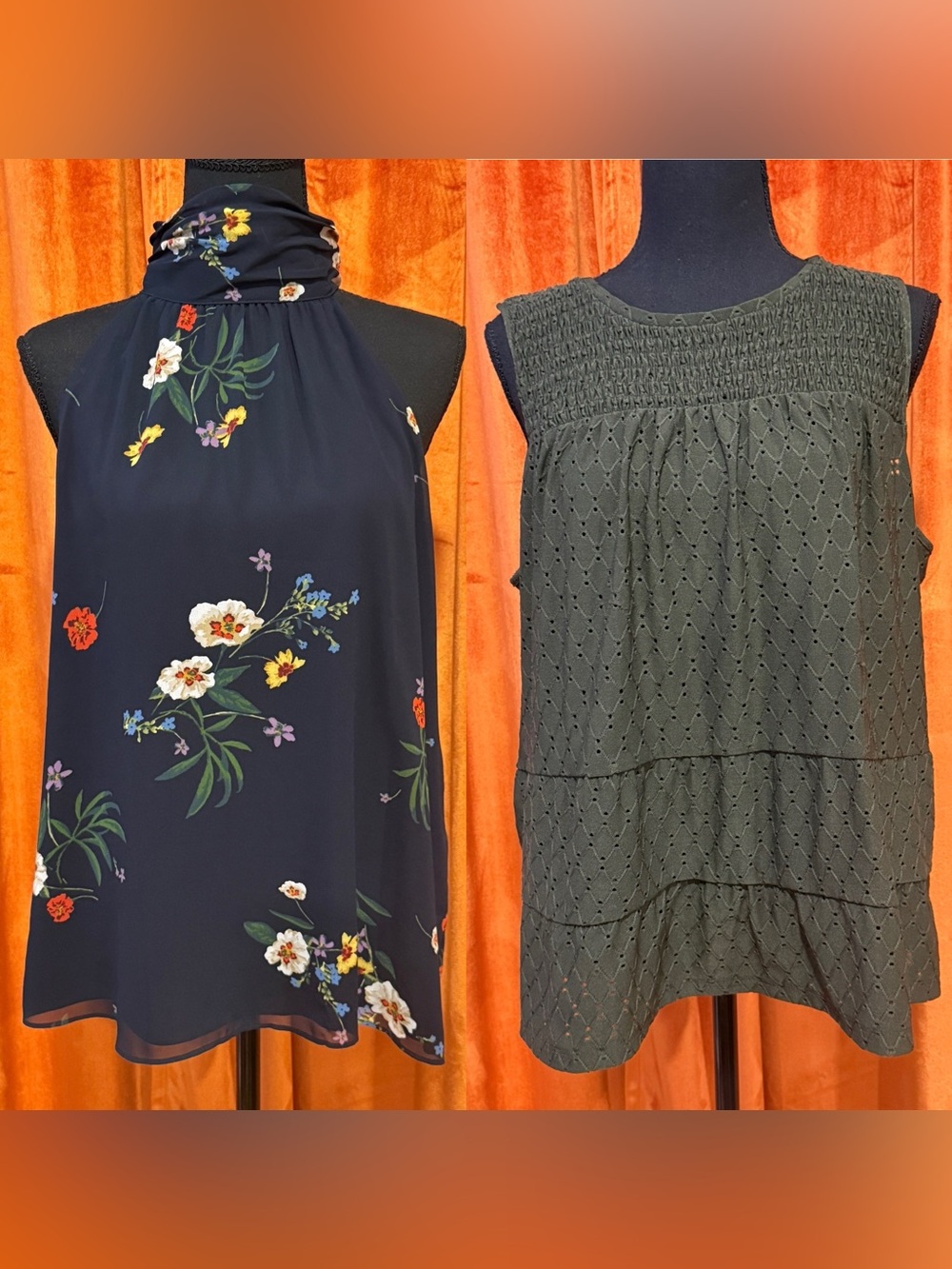 Lot Of 2 Blouses Michael Kors And Vince Camuto Sz L